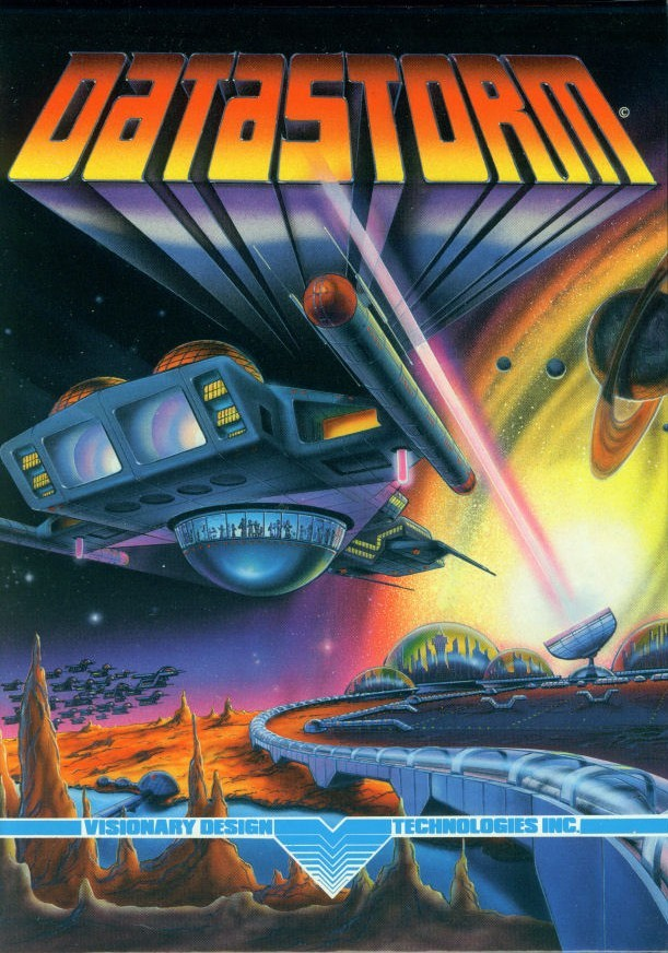 Datastorm box art for Amiga